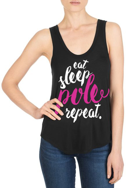 Eat. Sleep. Pole. Repeat Dark Version.