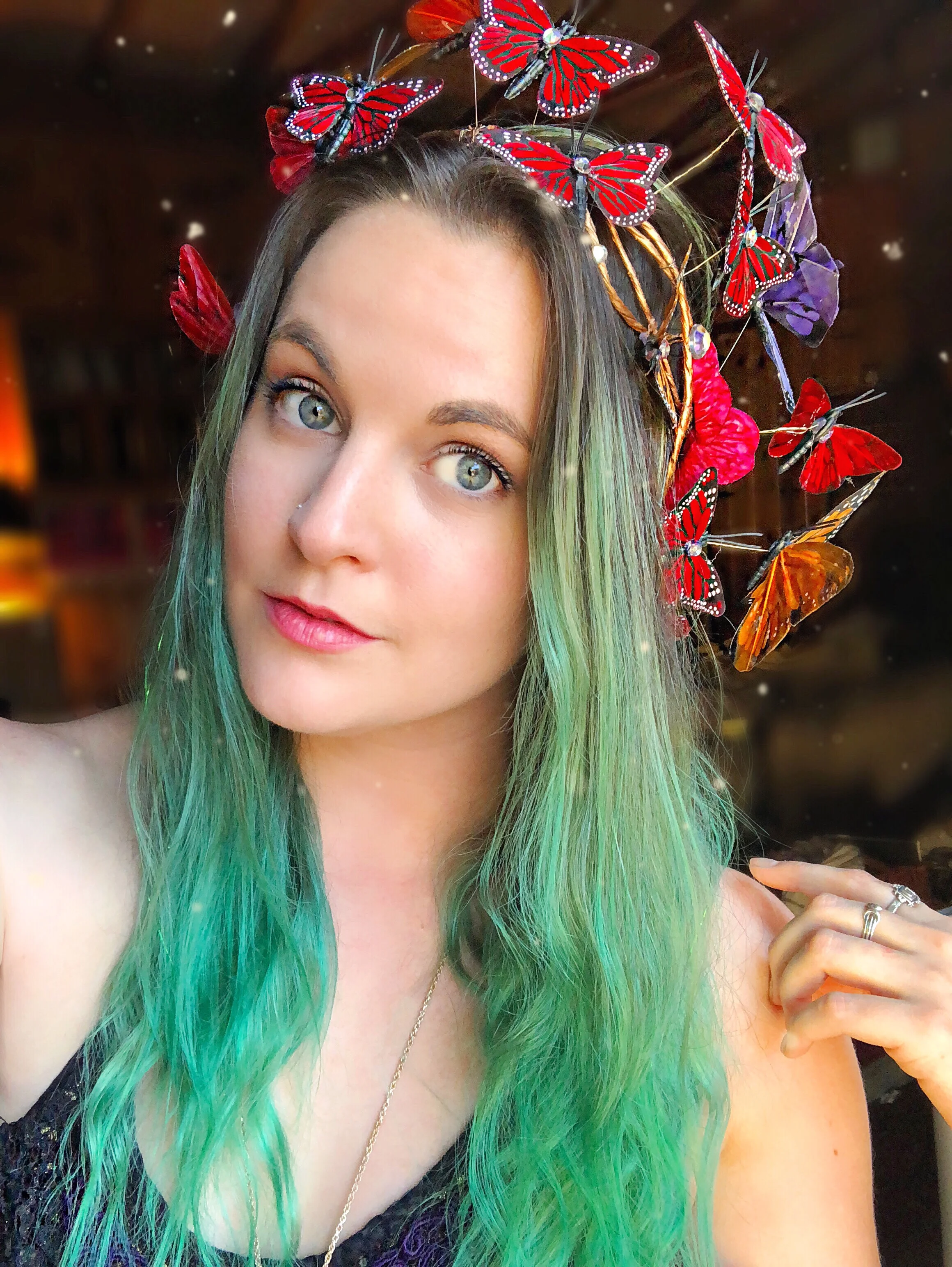 Mixed Butterfly Vine Crown