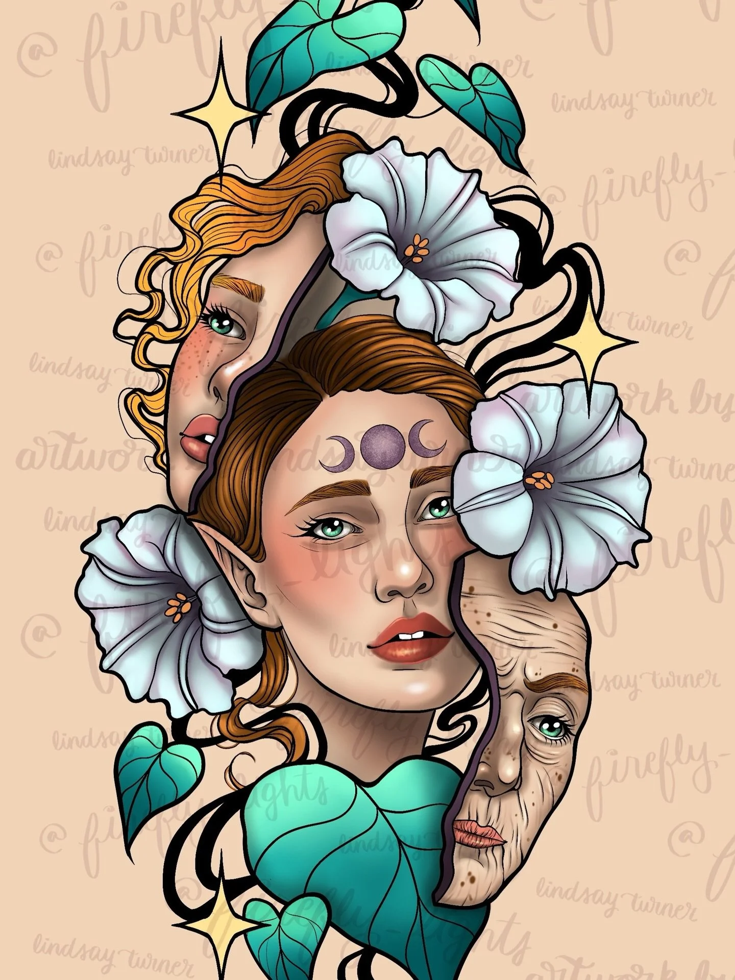 ✨ Maiden, Mother and Crone ✨

This popped into my head Monday morning, inspiration striking for the first time in a while, like she&rsquo;s been waiting for the right moment to come forward. Maybe waiting for the right person. 

The Maiden, Mother, a