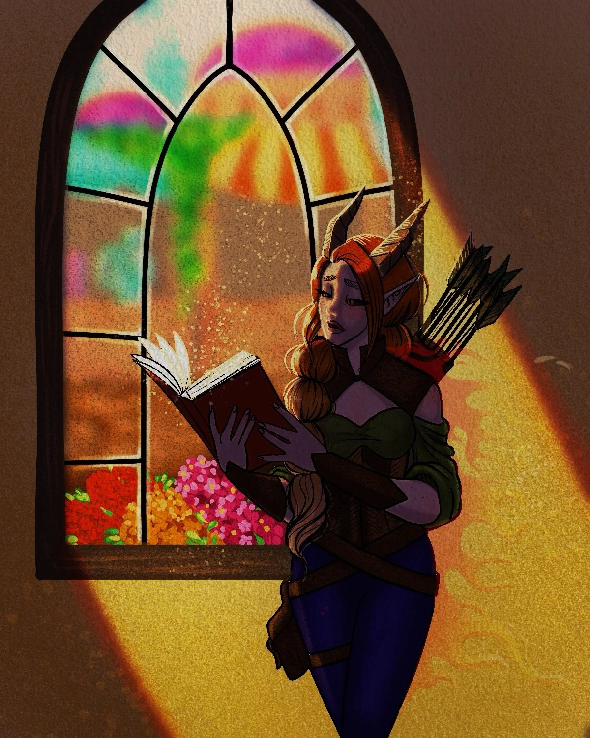 ✨swipe to see the drawing process✨ 

I was so excited about Vaelith&rsquo;s little reveal in our last dnd stream I just had to draw a little something for it. 

Dont forget to tune in next week! 

#failureswithbenefits #dndillustration #tieflingrange