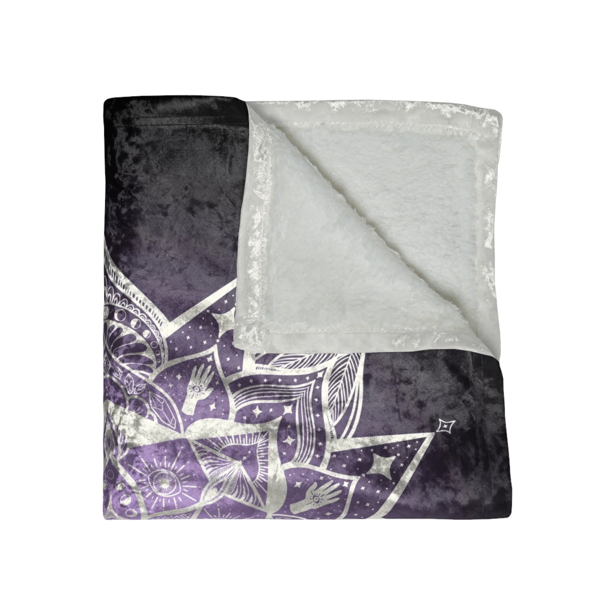 Witchy Mandala Crushed Velvet Blanket