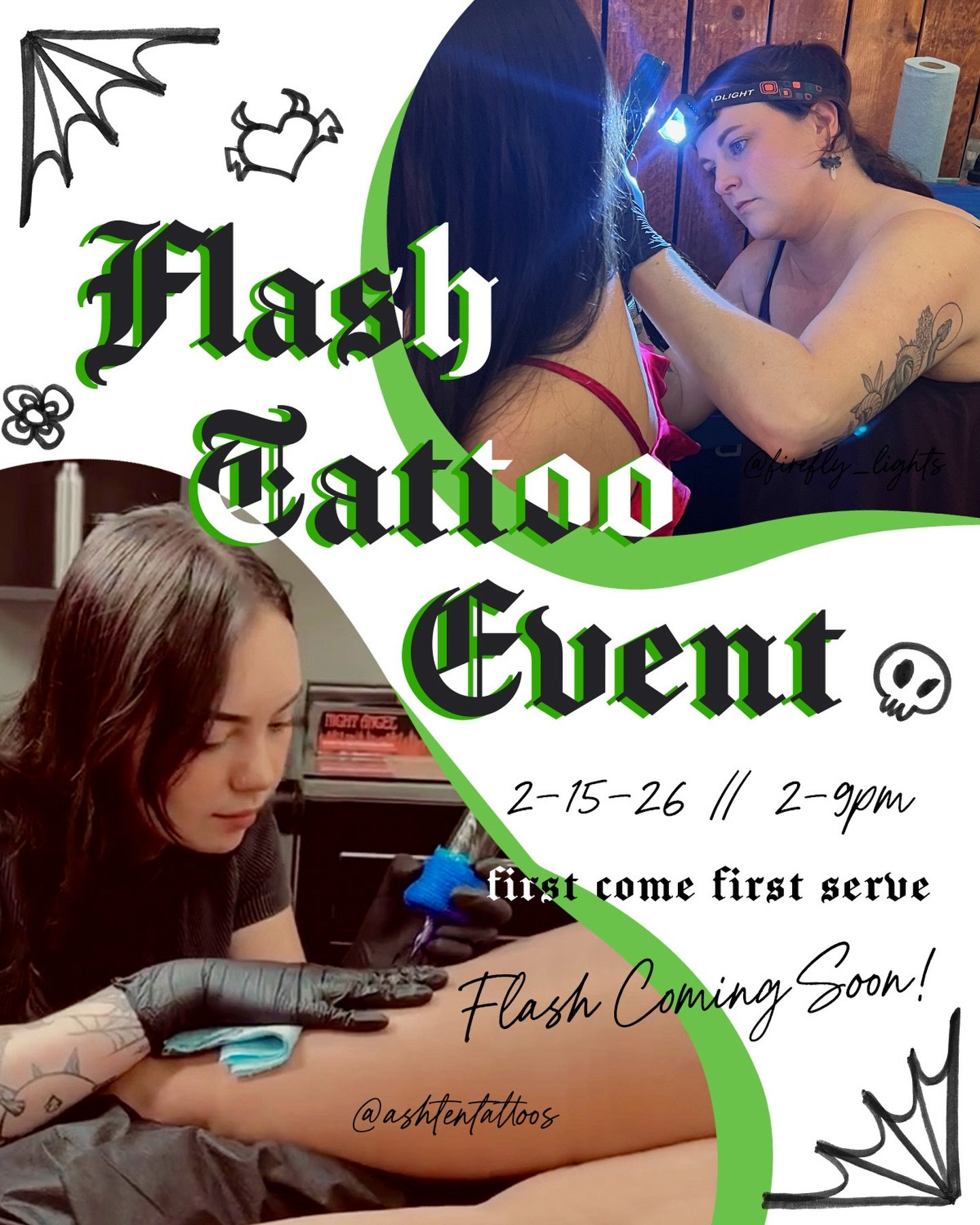 What&rsquo;s better than a 𝕱𝖗𝖎𝖉𝖆𝖞 𝖙𝖍𝖊 𝟏𝟑𝖙𝖍 flash day?

Get ready for some ink! We're extending the tattoo deals until Friday the 15th at your go-to brewery.

Join @ashtentattoos and @firefly_lights at Hand Brewed Beer from 2pm - 9pm for 