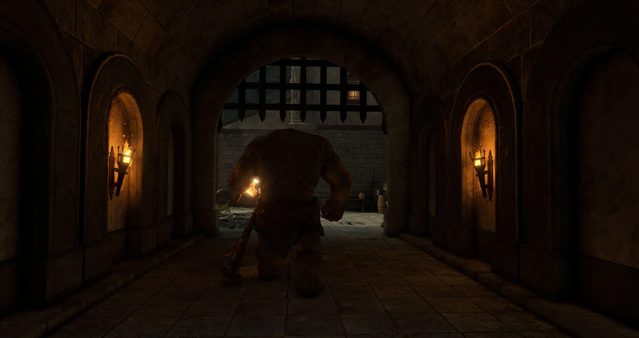  Torches created in 3ds Max and use a 2 blend material, combining raw and rusted metal through masking done in Substance Painter. 