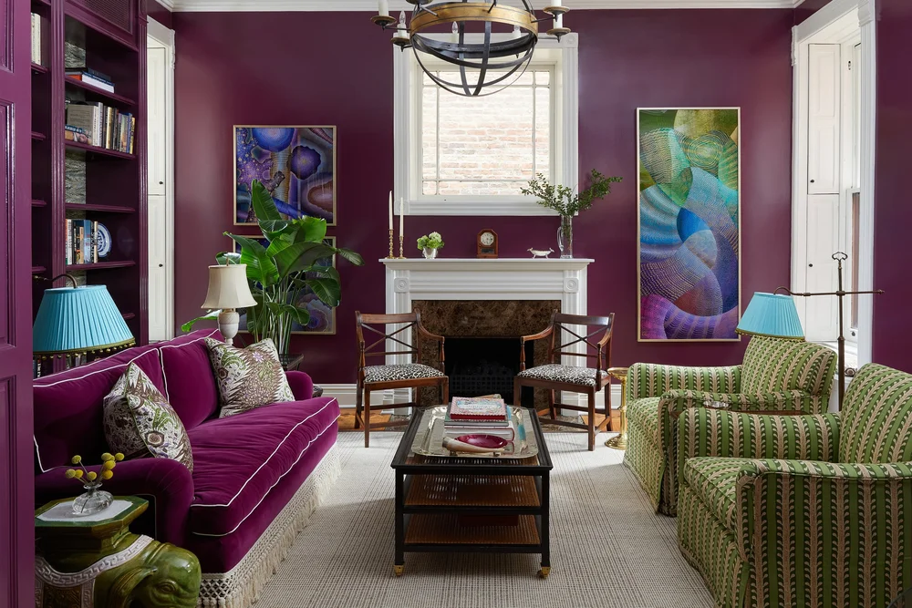 Purple And Brown Living Rooms