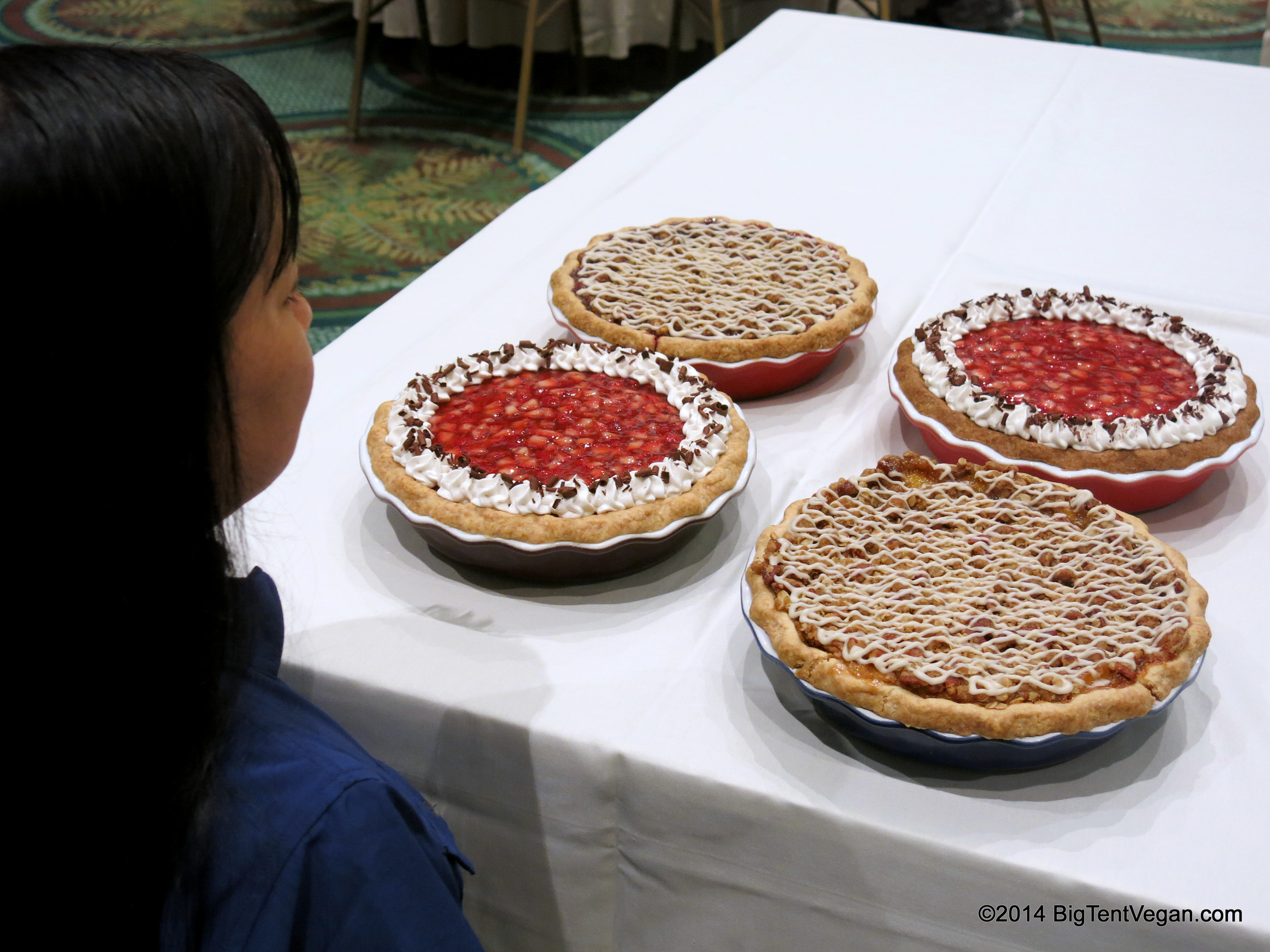 Susan giving her entries one last look before submitting them for judging.
