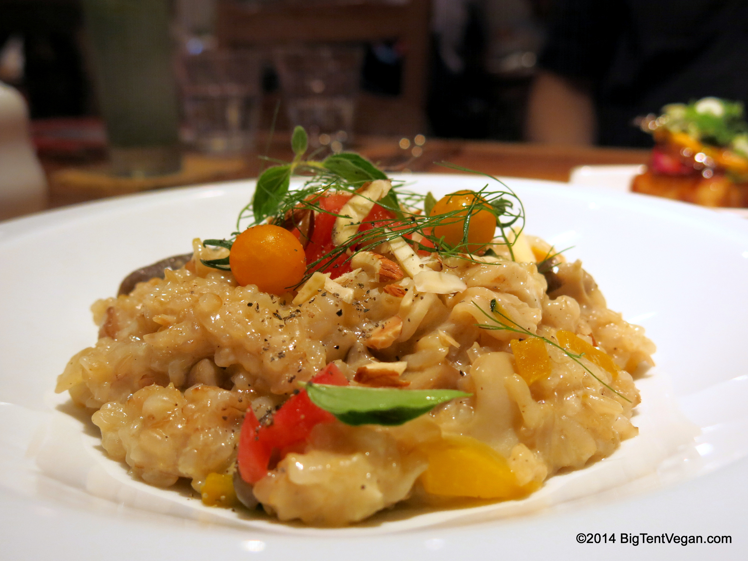 Brown Rice Risotto made with Soy and Oat Milk...very creamy and flavorful with perfectly cooked rice and veggies! From 100% vegan restaurant Tosca (Kyoto, Japan)
