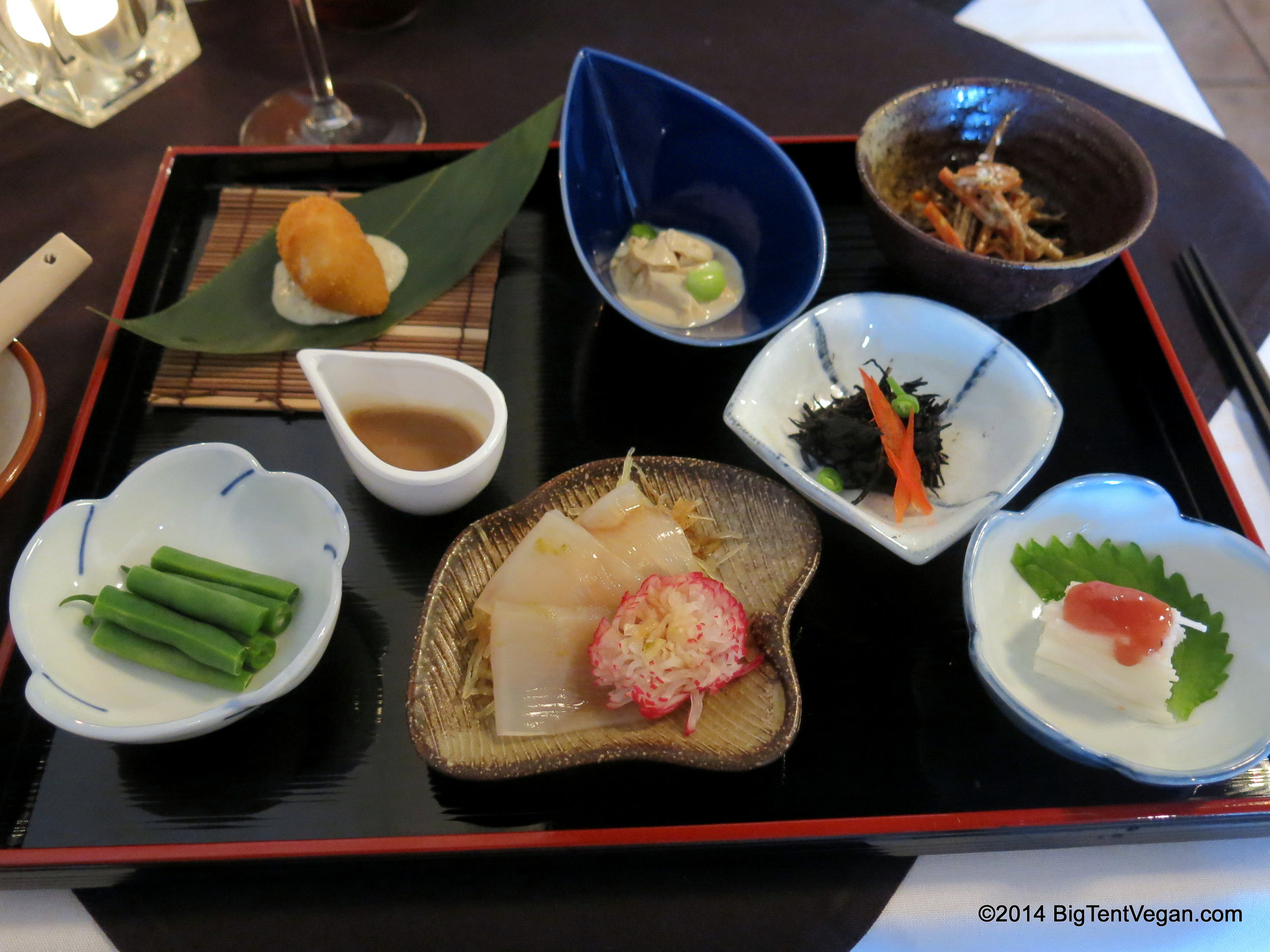 Course One: Kaiseki Plate by Chef Jun Matoshiro, Shojin (Culver CIty, CA)