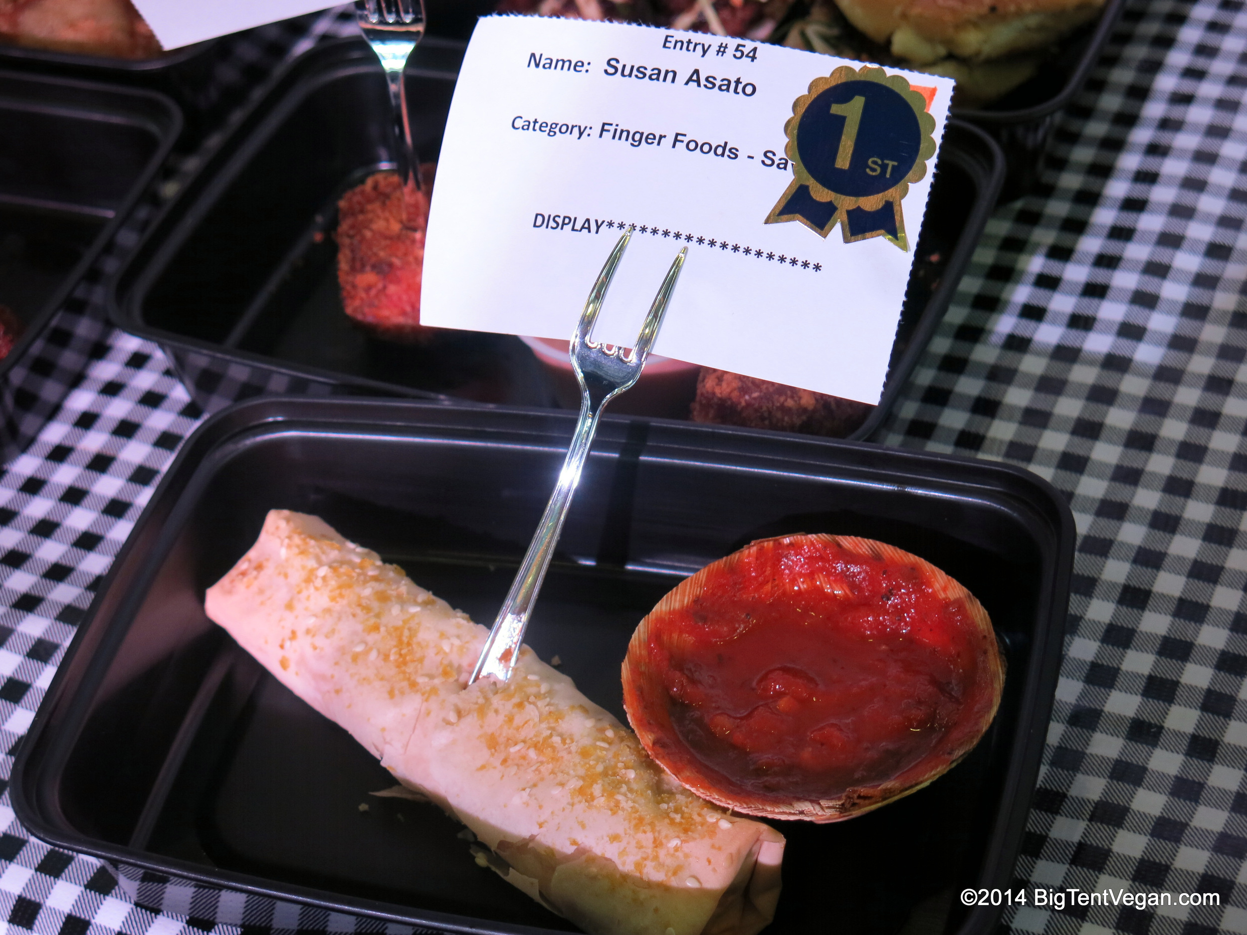 Vegan Puff Pastry Pizza Rolls, 1st Place and Division Win, 2014 Orange County Fair, Fairtastic Foods Competition (Finger Foods)