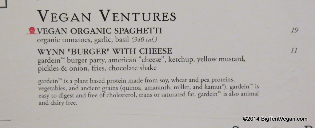society cafe at encore (vegan lunch and dinner menu as of dec 2014)