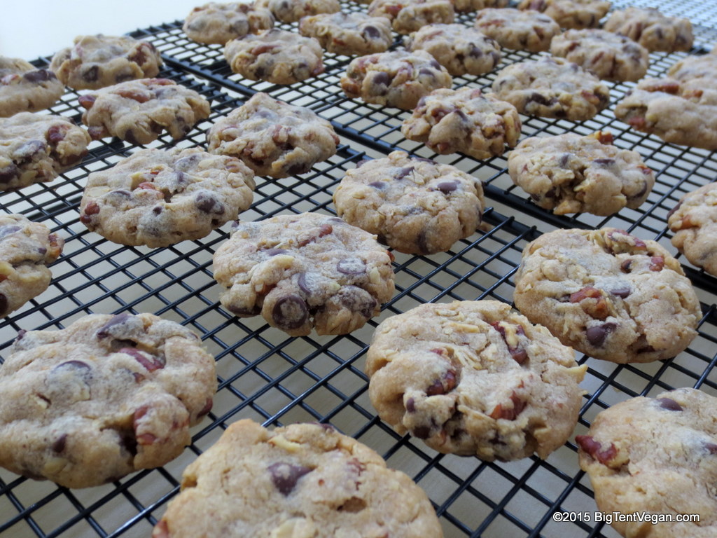 Vegan Chocolate Chip Cookies with Pecans