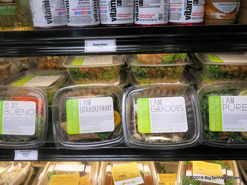 Some of the Vegan Offerings Inside Market Cafe (Grab and Go)