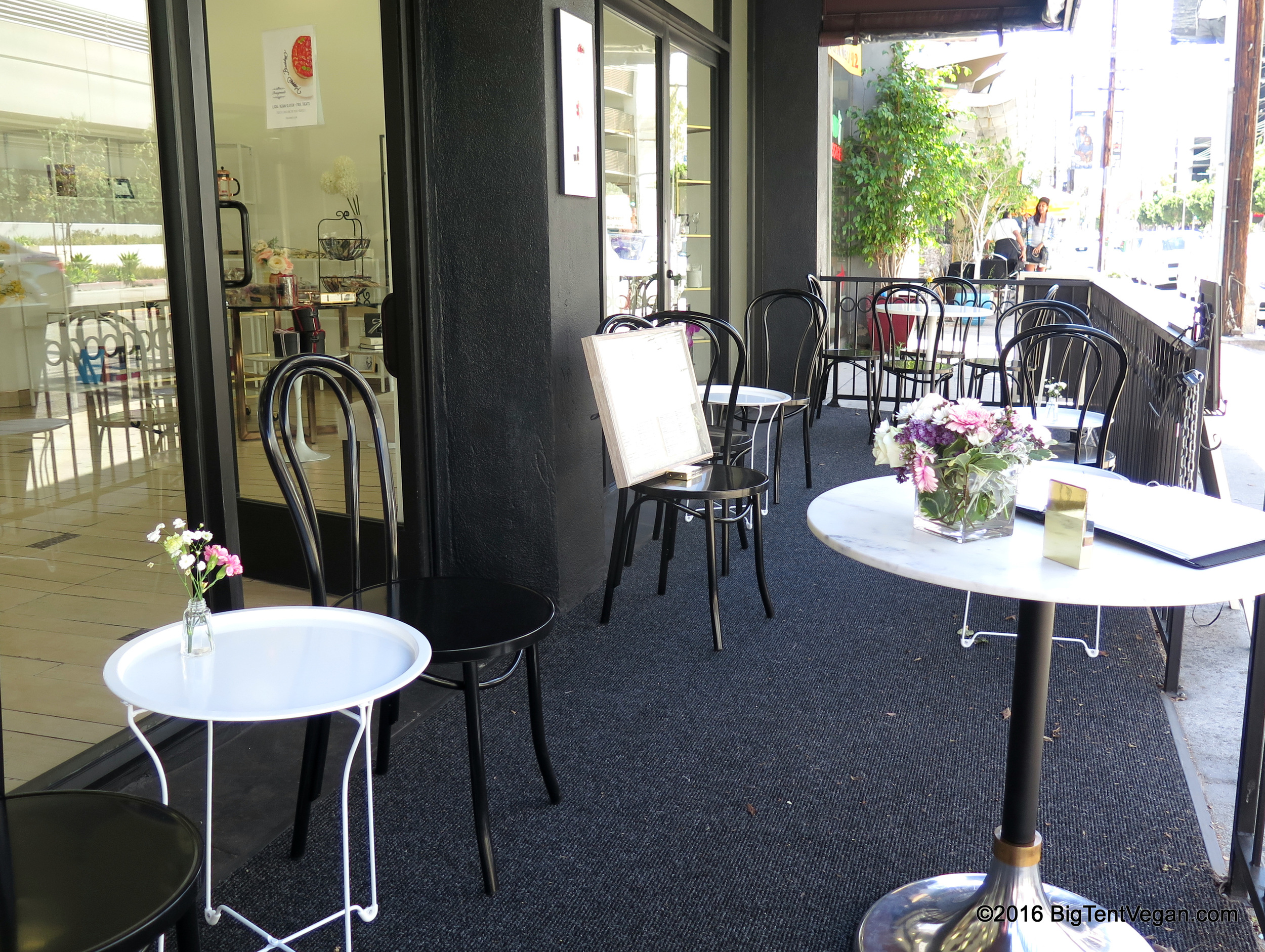 Lovely patio where you can enjoy your Pomegranate treats!