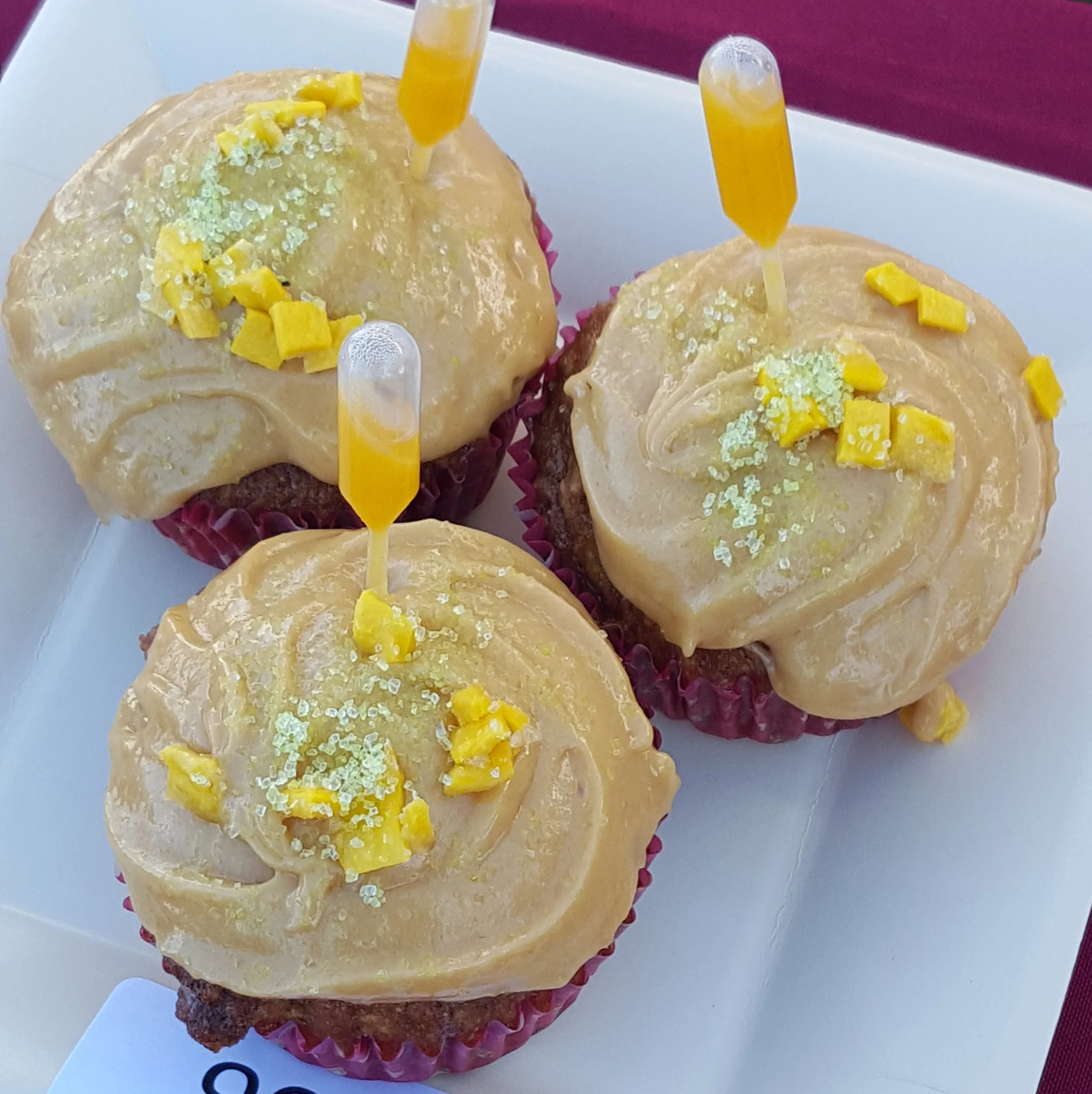 3rd PLACE: MARIA ROBSON WATANABE MANGO TANGO ALMOND WITH PASSIONATE PASSION MARSHMALLOW FROSTING