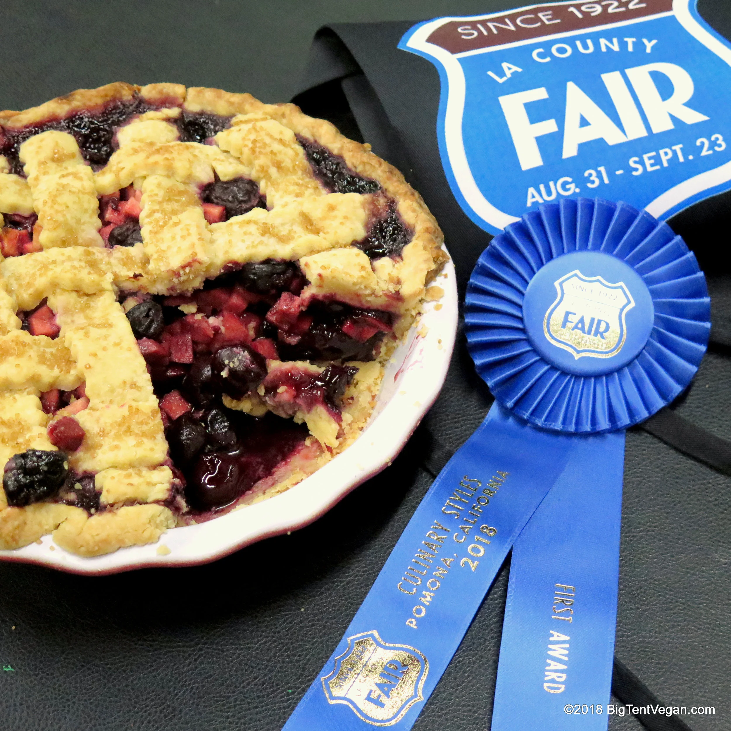 Vegan Entries Win 1st at 2018 Los Angeles County Fair Pie AND Cake Competitions!