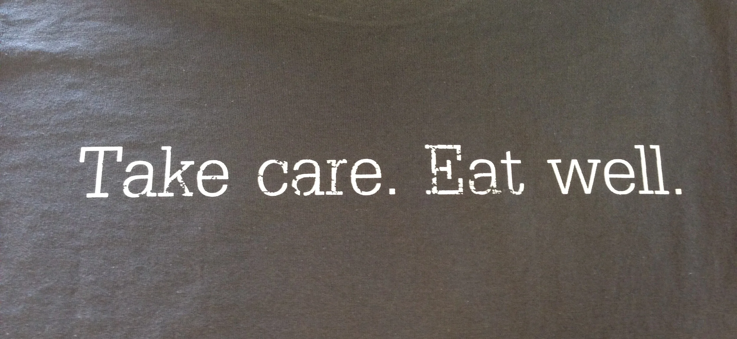 Shirt back -- lettering across the shoulders