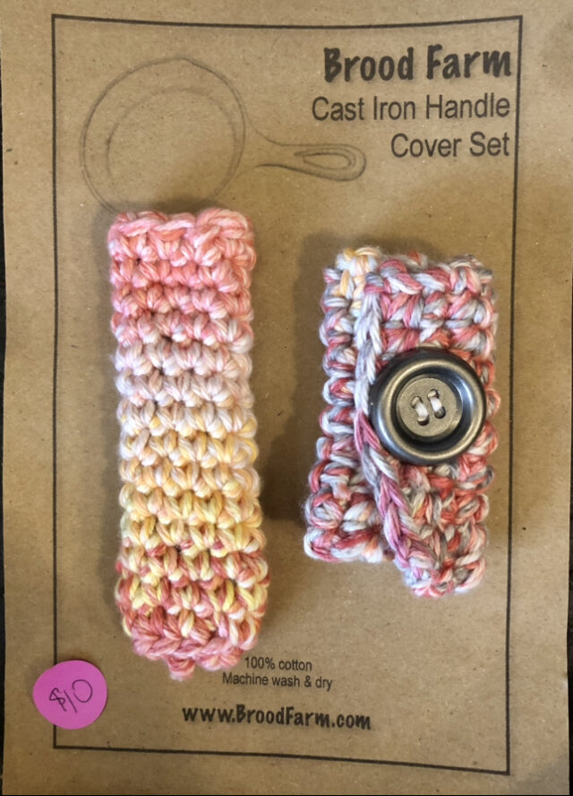 Cast Iron Handle Cover & Washcloth : r/crochet