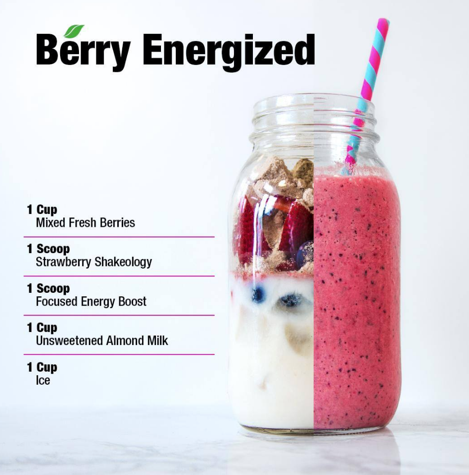 Shake up your day with the fruity and refreshing flavors of this 'Berry Energized' recipe! Combine the antioxidant power of fresh berries with a scoop of Focused Energy for a mind BOOST-ing, rejuvenating dose of deliciousness.
