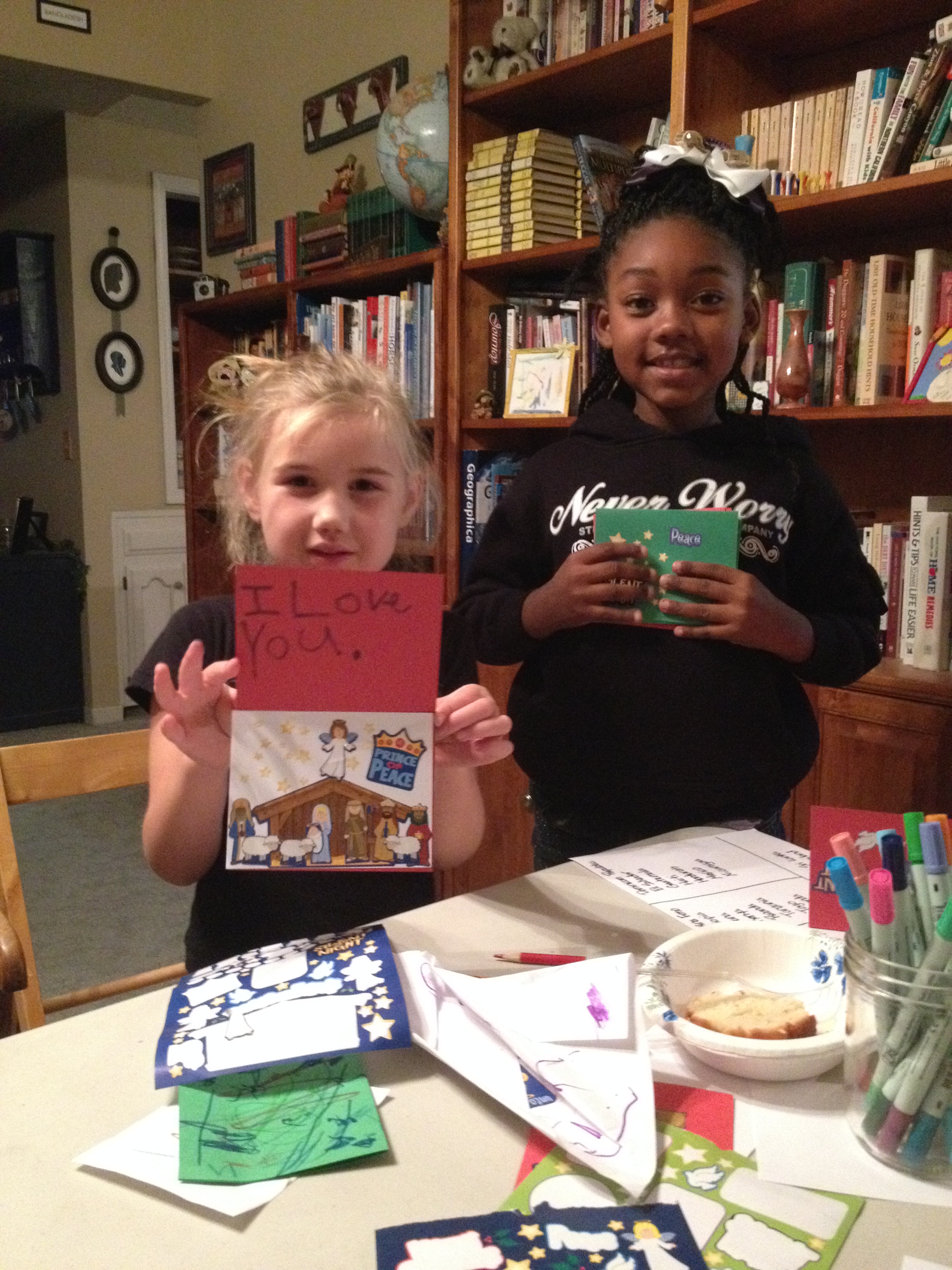 Hosted a Christmas card making party for unsponsored Compassion kids
