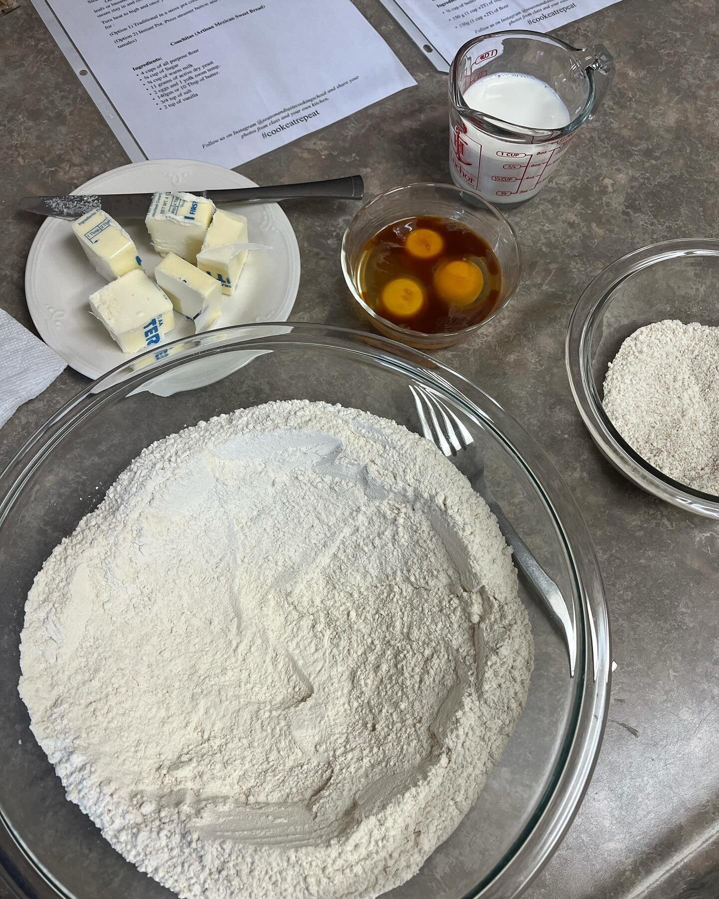 Wasn&rsquo;t sure if I was going to have a chance to give this recipe a try this weekend, but thankfully my husband was able to fix our plumbing issue&hellip;again!

At our class last week, we were able to do some of the steps to make the pan dulce. 