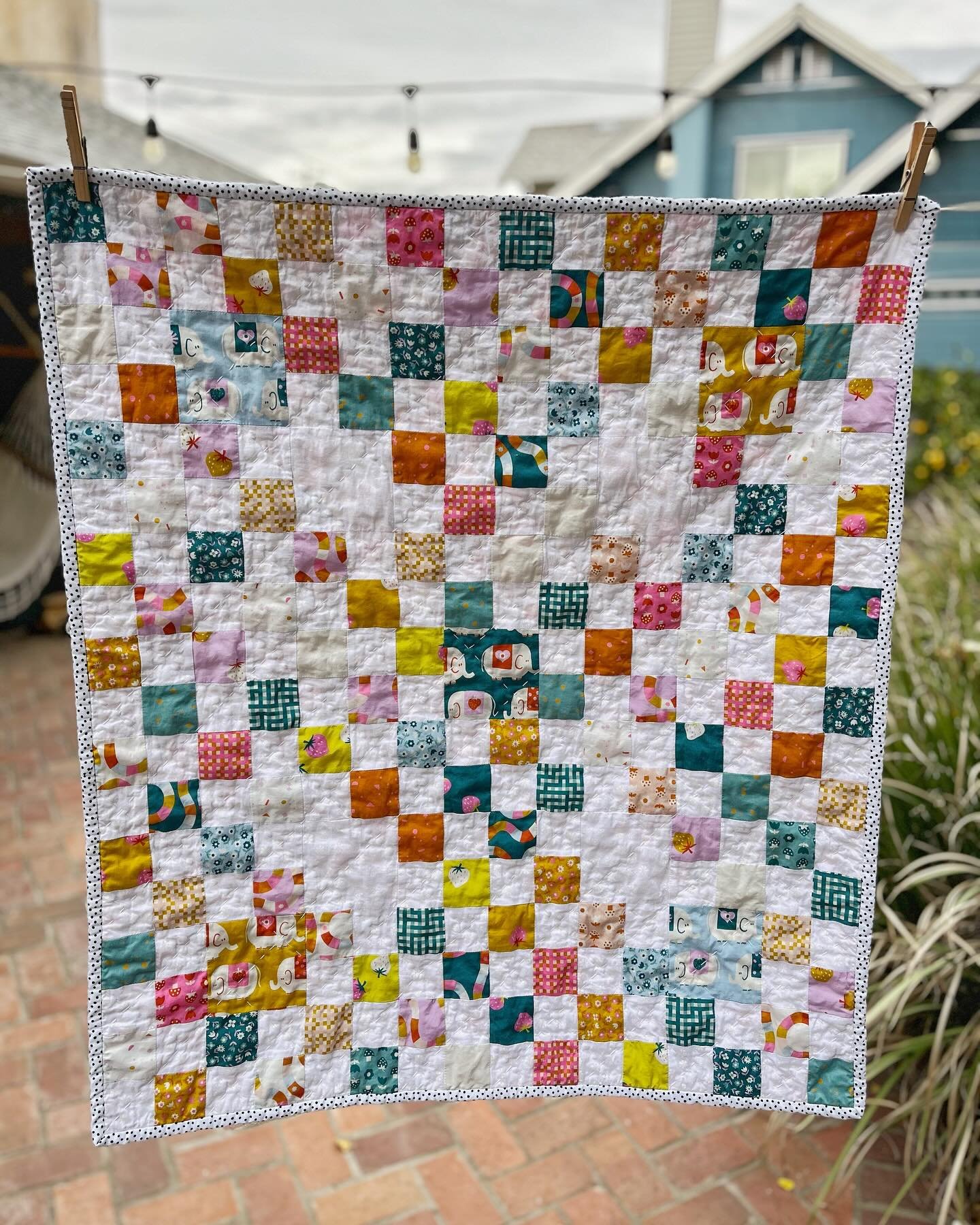 Recently finished another sweet little quilt. Pieced this one together with my sewing machine, but then I hand quilted this one. Not sure what price I would ask for to sell it, but I would be willing to take a donation for our upcoming Guatemala trip