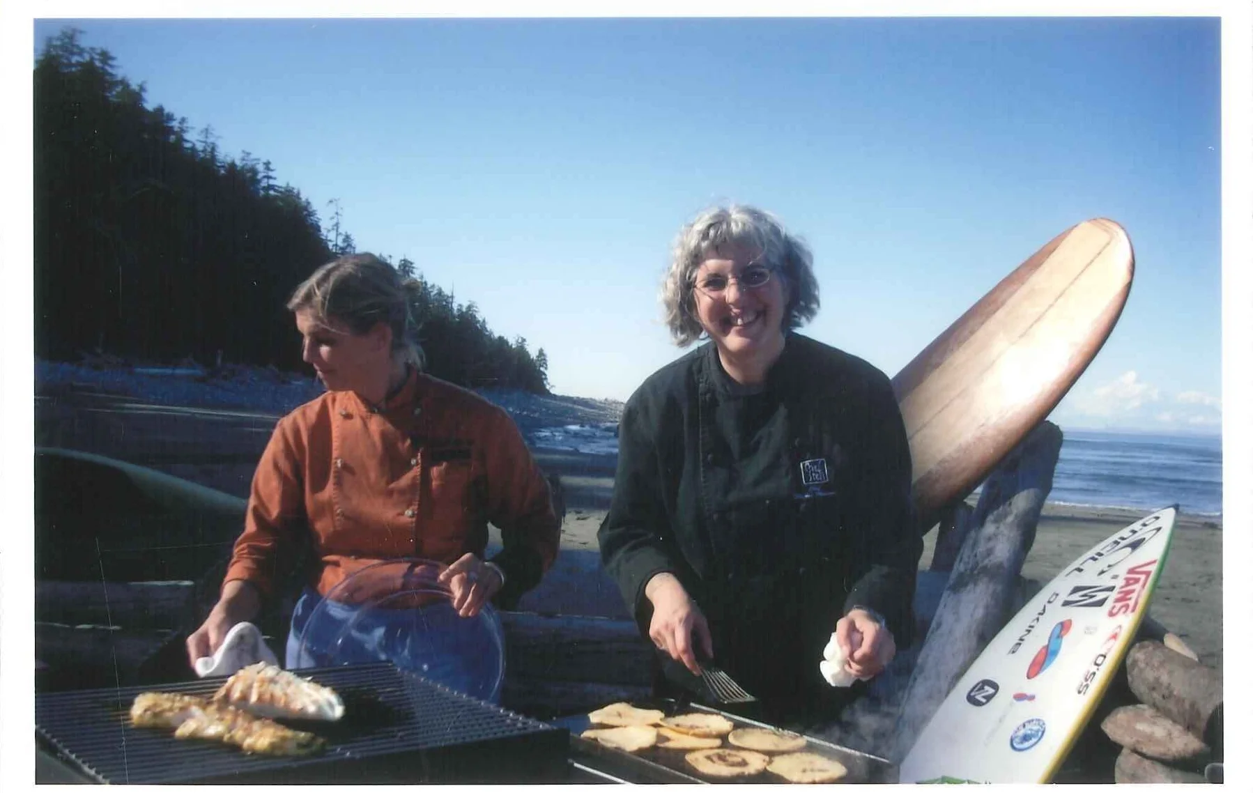 With Chef Mary Sue Milliken in Yakutat, AK filming a taco contest video.