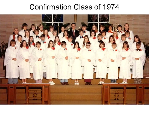 This was NOT my confirmation class, but was something like it....
