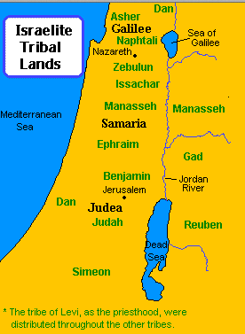 Where each of the tribes finally settled, west and east of the Jordan
