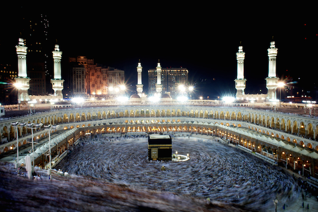 The spectacular sight of thousands upon thousands of Hagar's descendants today, all dressed in white, devoutly running the then-desolate journey of she and her son. Now called the Hajj, it's one of the five "Pillars of Islam." 