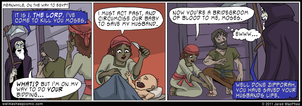 Recap of weird Exodus 4:24-26 story. Enjoy!