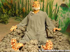 This wax recreation, on display at the Biblewalk and Living Museum in Mansfield, Ohio, brings both Job and his mother to life.