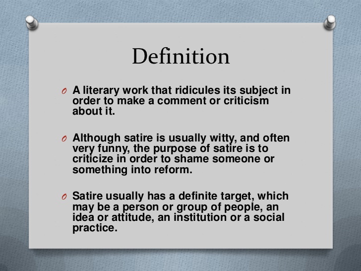 "Satire" is....