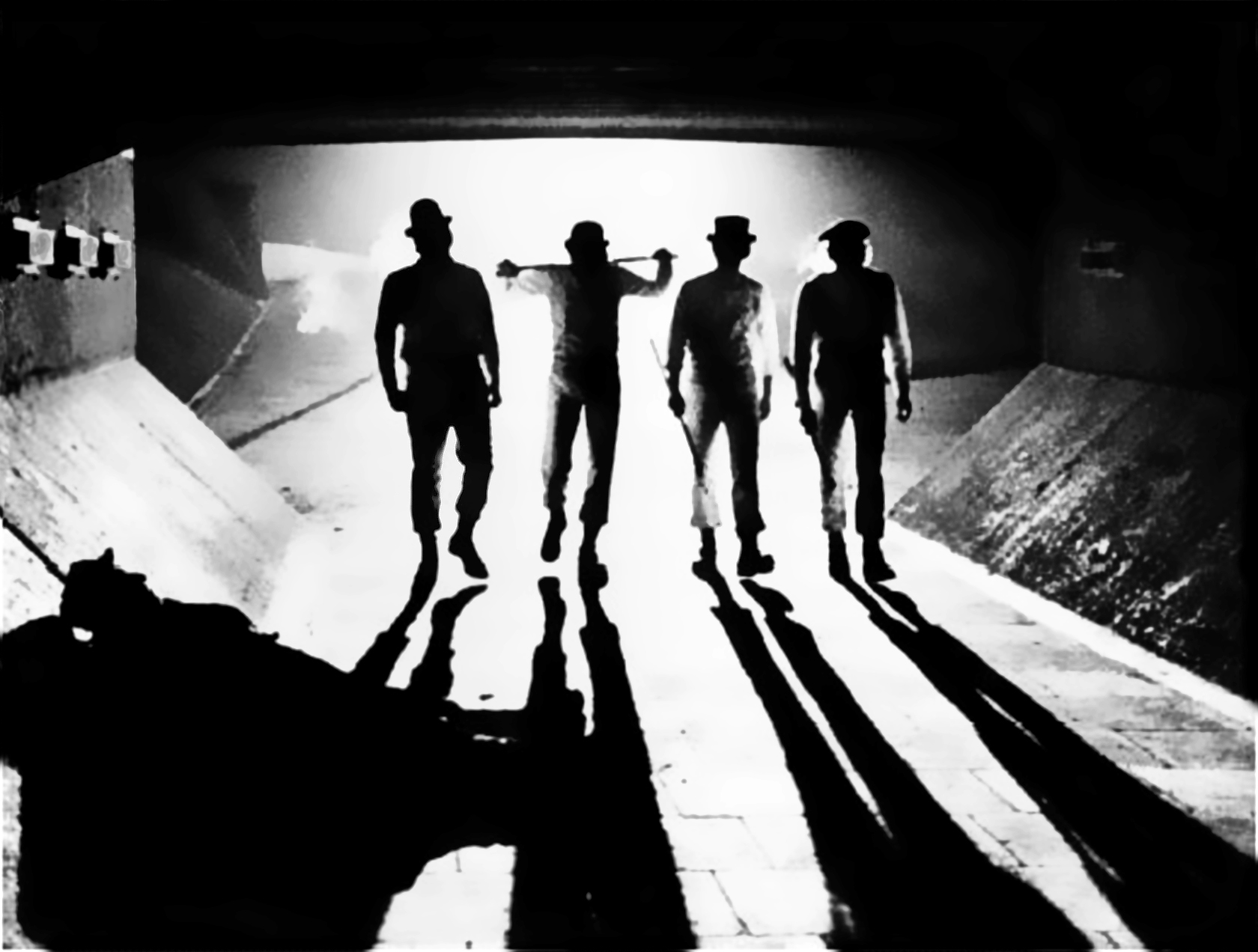 Droogs on their way to some ultra-violence, now as then.