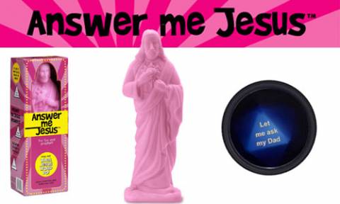 Turn your Answer Me Jesus upside down, and beneath his feet you'll find the miraculous answer to your question. 