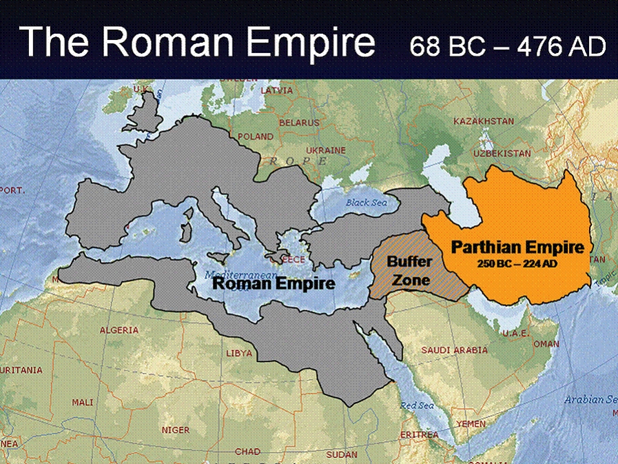 The only state which stood against the Romans almost as a peer and did not submit to it was the Parthian Kingdom.