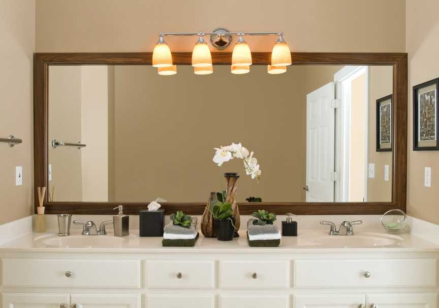 This is NOT my friend's new bathroom mirror, but hers is just this inescapable...er, amazingly gracious!!