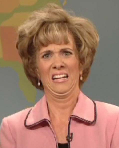 No one can approximate the look of a confused opponent of Jesus like Kristin Wiig. 