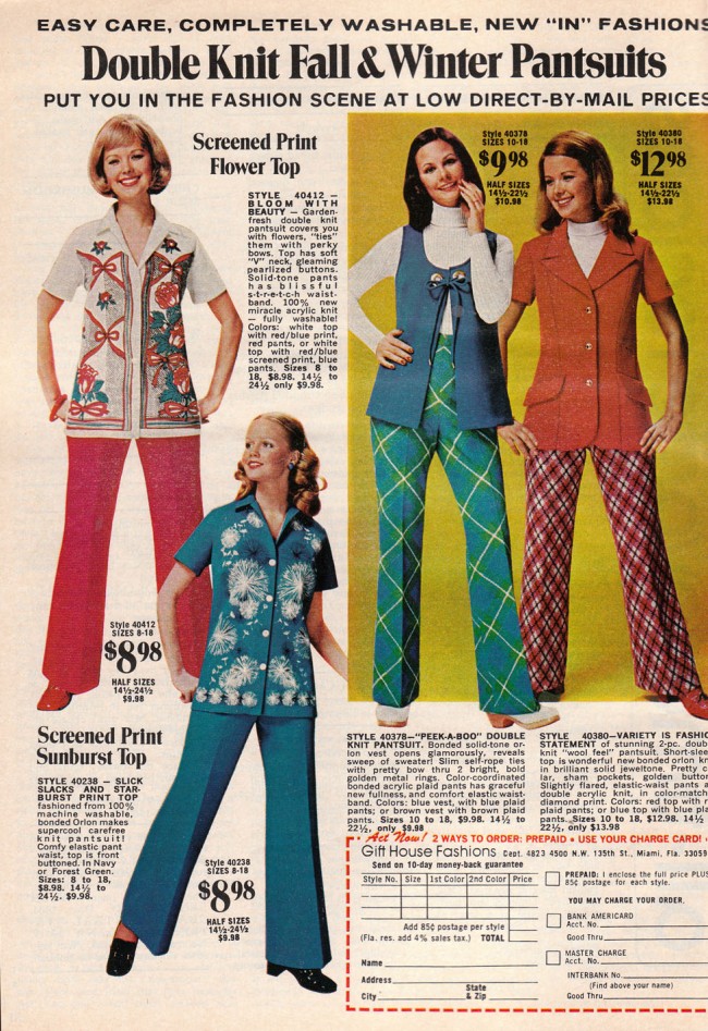 Yes, perhaps even more powerful than a comeback in making us all One is the offering - and receipt - of a polyester pantsuit. A blog in praise of it is most definitely due and very soon.