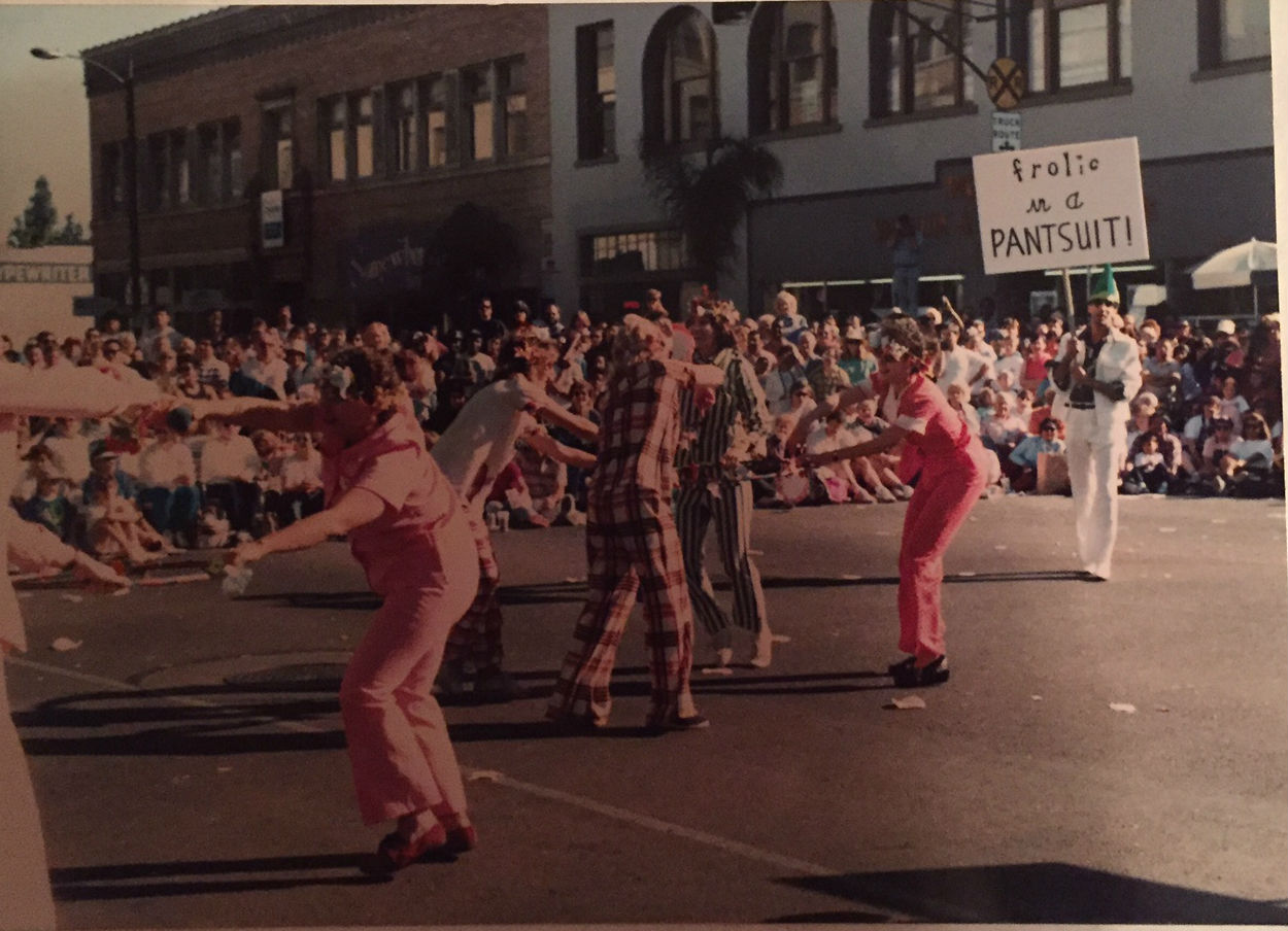 The Pasadena Doo-Dah Parade, 1990. We were voted a fan favorite and pelted with tortillas. 