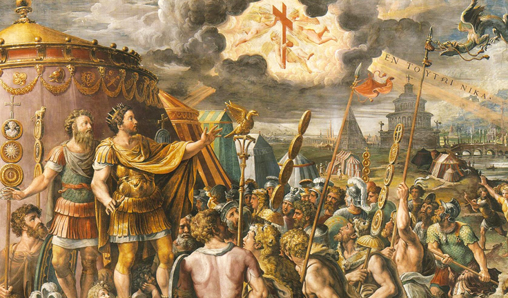 Constantine supposedly had a vision of Christ as he was about to go into battle to keep the Empire together. He won the battle and so became Christian. And then so did the Empire. That's one way to build up church membership!