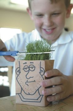 Just have to share - this is apparently a craft to help your young one learn the scripture story - yes, it's called "Chia Samson"!!