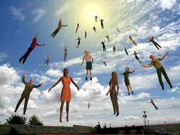 Wait, isn't Christmas about God coming DOWN to earth? To say nothing about Santa coming down chimneys....