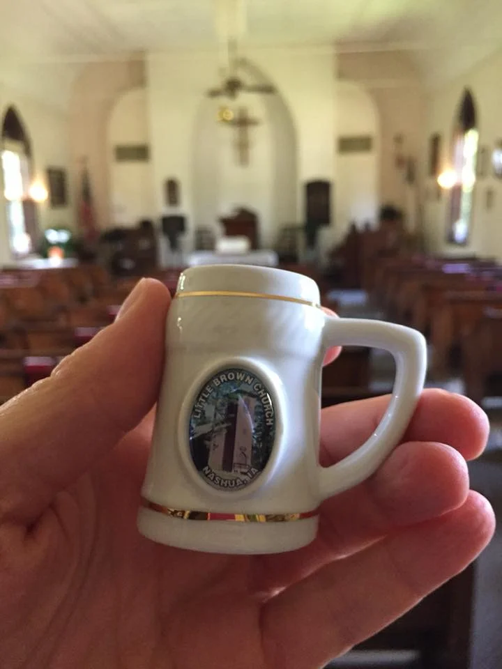 Thrilled to purchase the last Little Brown Church toothpick holder. Made a beeline to my new church office in Palm Springs!