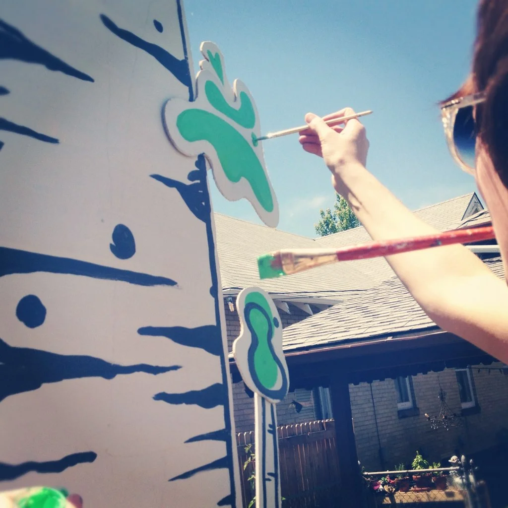 Hand-painted Back drop - Soto Wedding