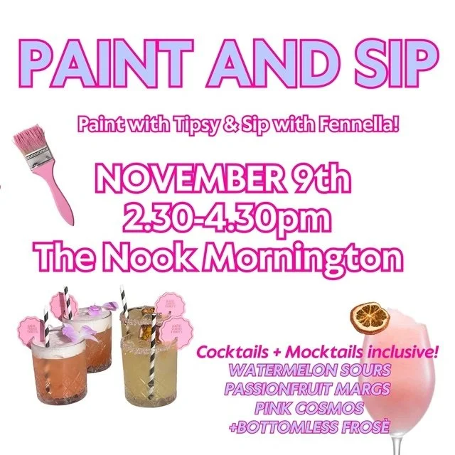 Paint &amp; Sip Workshop with Tipsy Artist x Fennella Mobile Bar