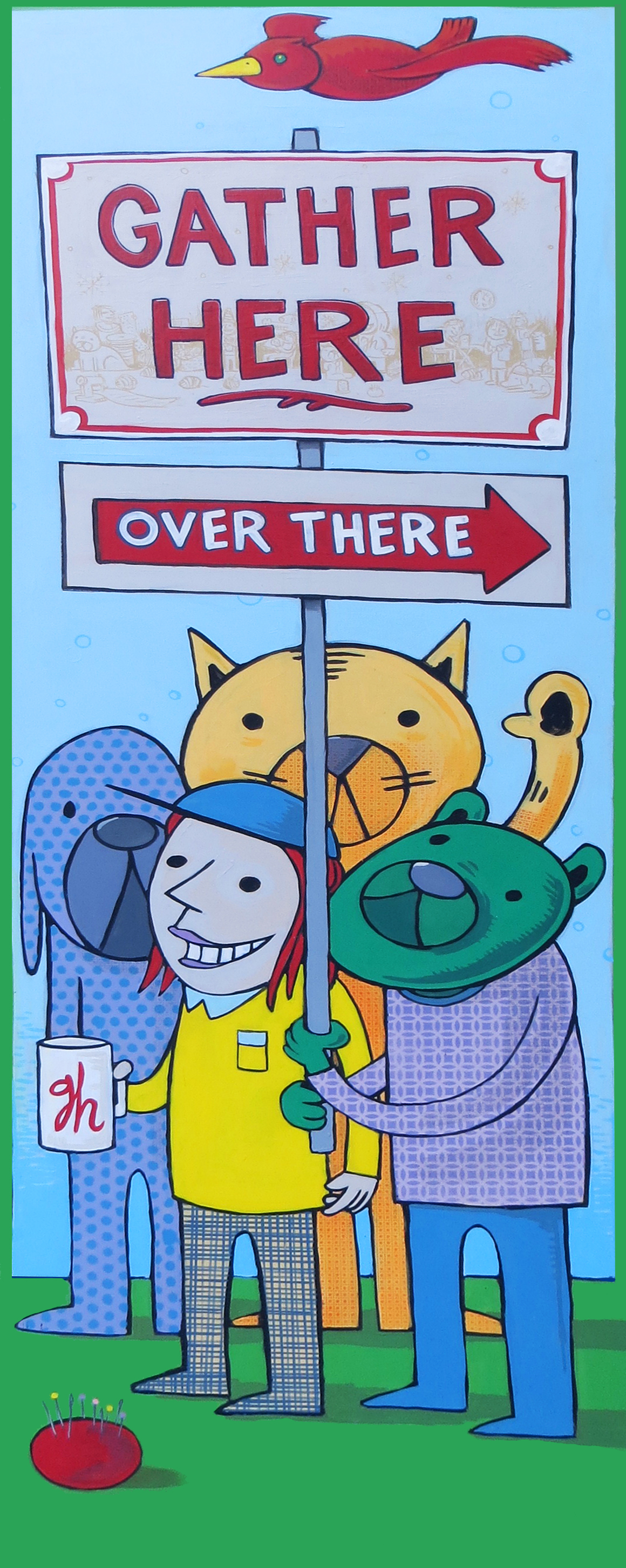 Signage for "Gather Here" 2011