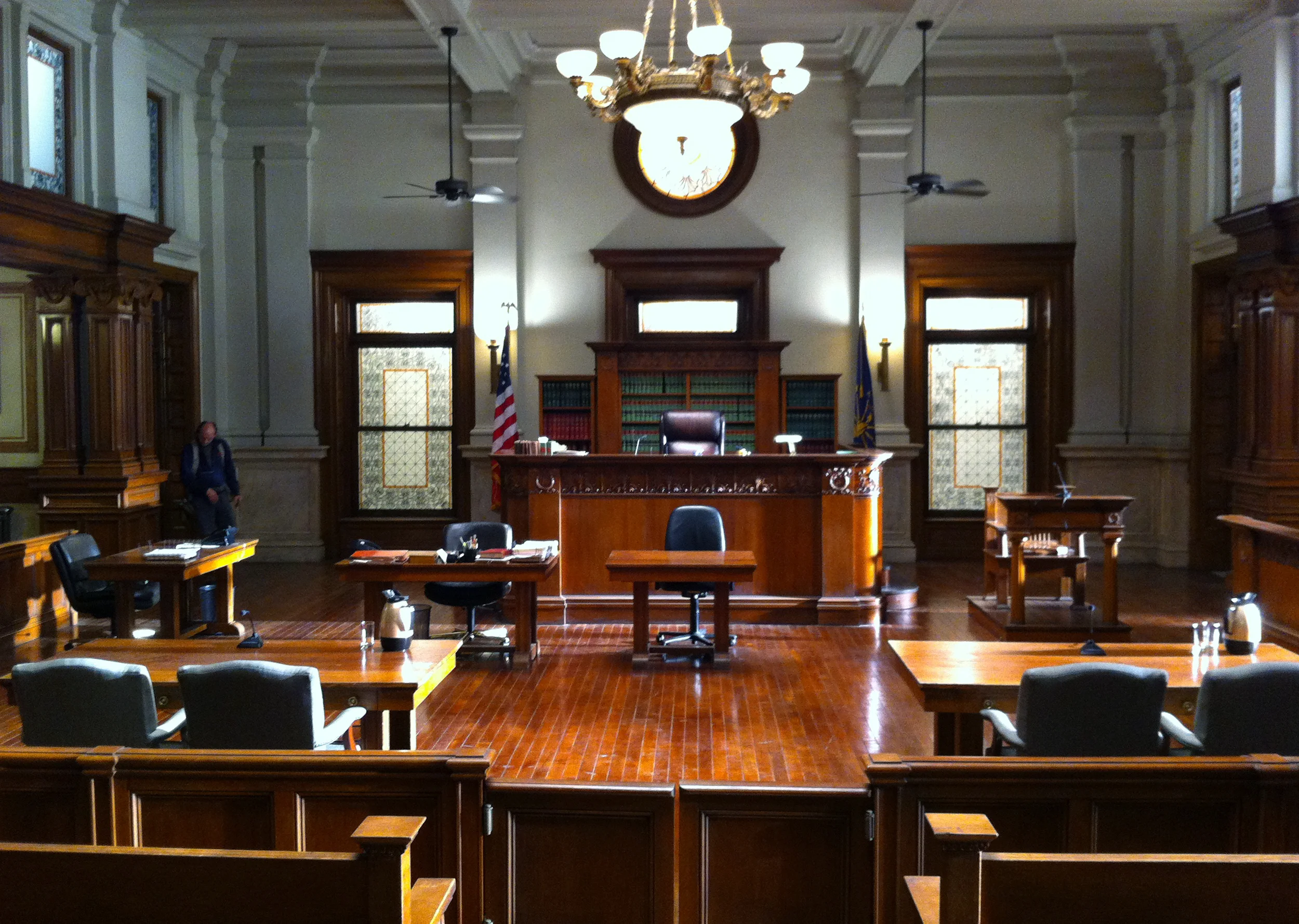 "The Judge" courtroom set