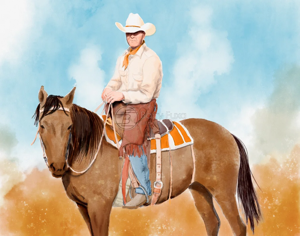 Watercolor Cowboy