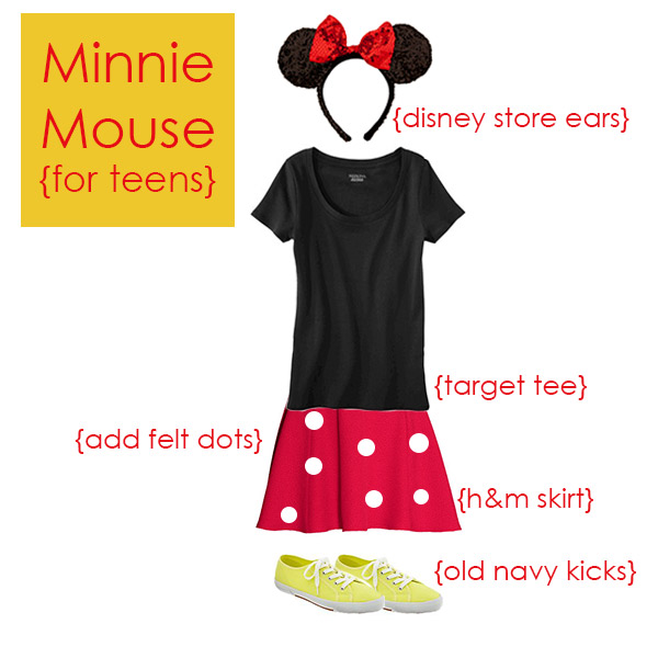 Sources: Ear Headband , Black T-shirt , Red Skirt , and Yellow Shoes