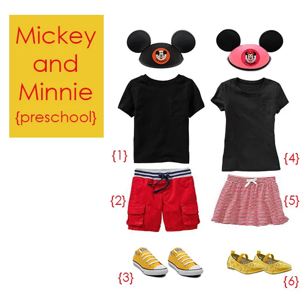 Sources: {1} Old Navy T-shirt , {2} Old Navy Shorts , {3} Converse Shoes , {4} Old Navy T-shirt , {5} GapKids Skirt , {6} Old Navy Shoes 