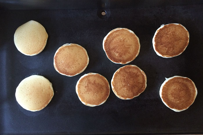 Evidently, my griddle is a bit uneven. 